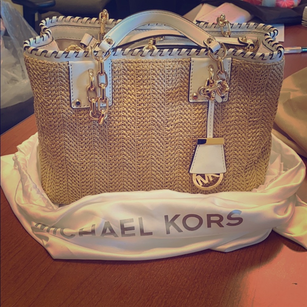 Michael Kors straw bag